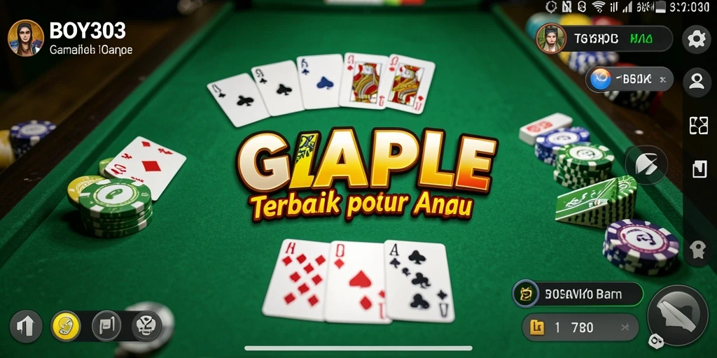 Tampilan gameplay Gaple yang menarik di BOY303.