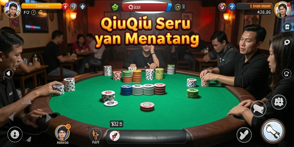 Screenshot gameplay F32 menampilkan aksi seru QiuQiu.