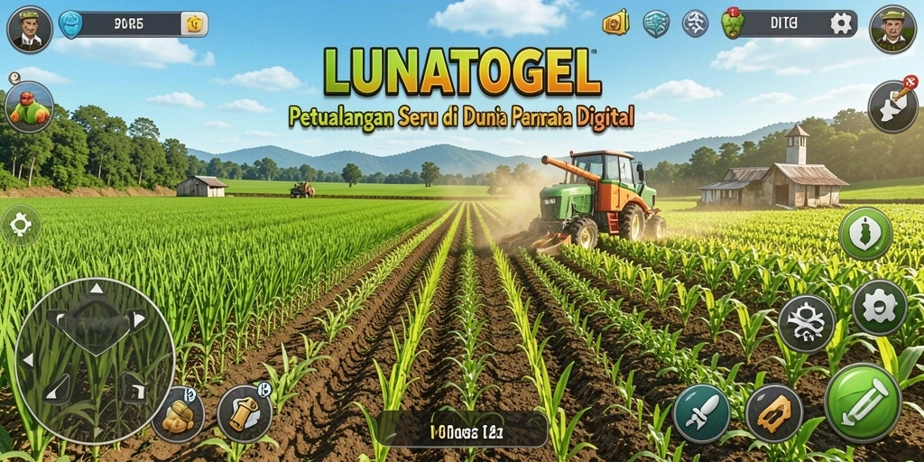 Screenshot gameplay LUNATOGEL menunjukkan keseruan bertani.