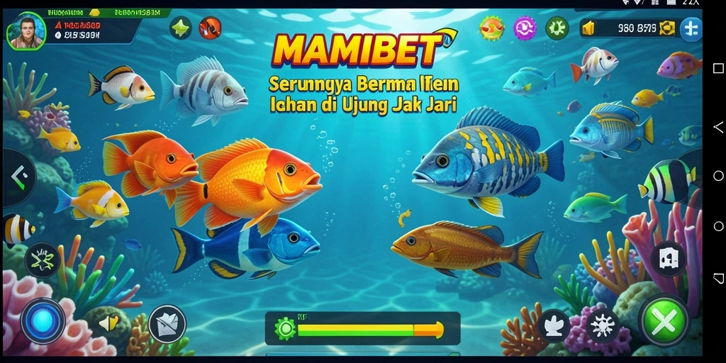 Tangkapan layar gameplay MAMIBET menampilkan aksi seru tembak ikan.