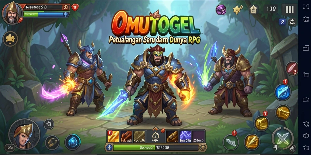 Tampilan seru dari gameplay RPG dalam OMUTOGEL yang memikat.