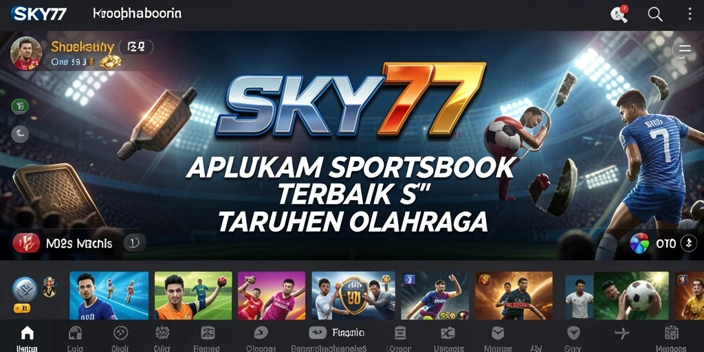Tampilan screenshot utama SKY77 menampilkan pengalaman taruhan olahraga yang seru.
